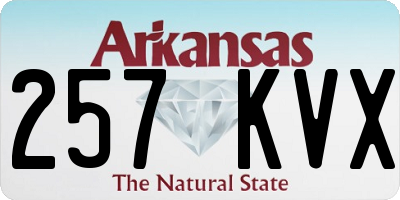 AR license plate 257KVX