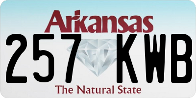 AR license plate 257KWB