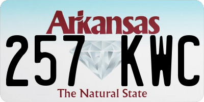 AR license plate 257KWC
