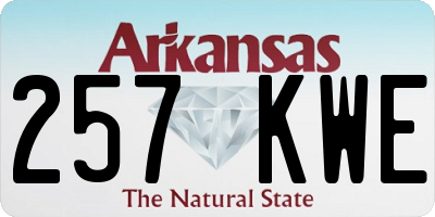 AR license plate 257KWE