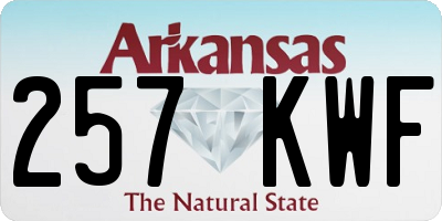 AR license plate 257KWF