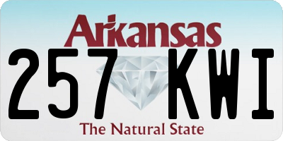 AR license plate 257KWI