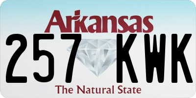 AR license plate 257KWK