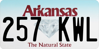AR license plate 257KWL