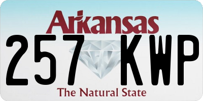 AR license plate 257KWP