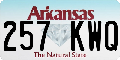 AR license plate 257KWQ