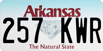 AR license plate 257KWR