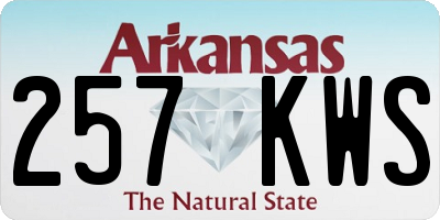 AR license plate 257KWS