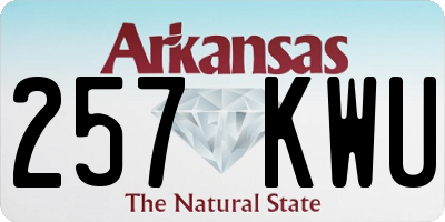 AR license plate 257KWU
