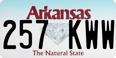 AR license plate 257KWW