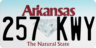 AR license plate 257KWY