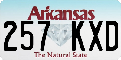 AR license plate 257KXD