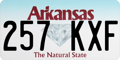 AR license plate 257KXF