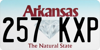 AR license plate 257KXP