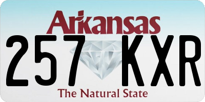 AR license plate 257KXR