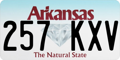 AR license plate 257KXV