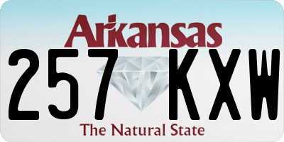 AR license plate 257KXW