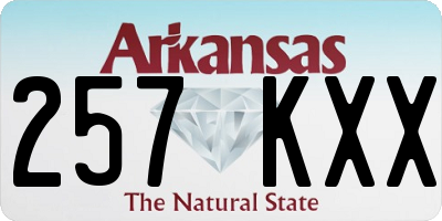 AR license plate 257KXX