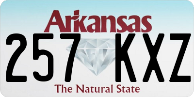 AR license plate 257KXZ