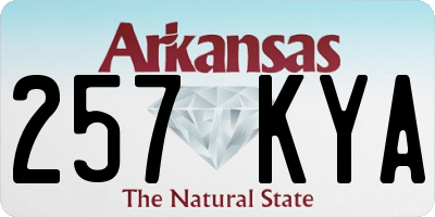 AR license plate 257KYA