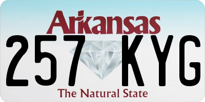 AR license plate 257KYG