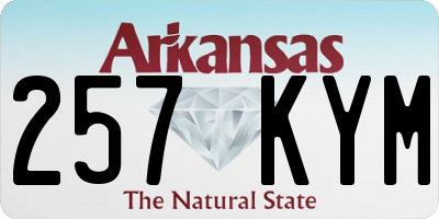 AR license plate 257KYM