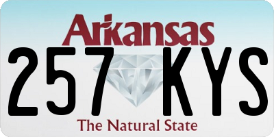 AR license plate 257KYS