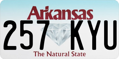 AR license plate 257KYU