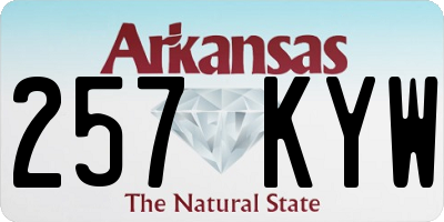 AR license plate 257KYW