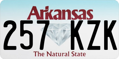 AR license plate 257KZK