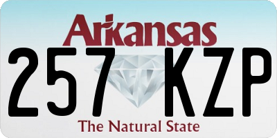 AR license plate 257KZP