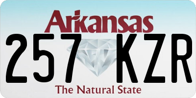 AR license plate 257KZR