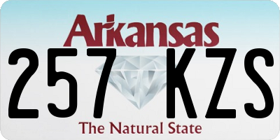 AR license plate 257KZS