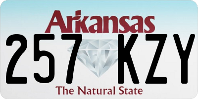 AR license plate 257KZY