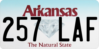 AR license plate 257LAF