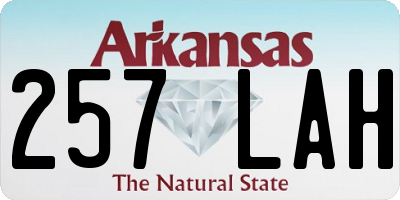 AR license plate 257LAH
