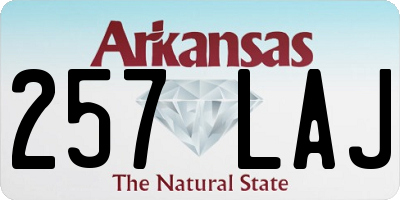 AR license plate 257LAJ