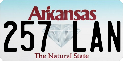 AR license plate 257LAN