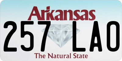 AR license plate 257LAO