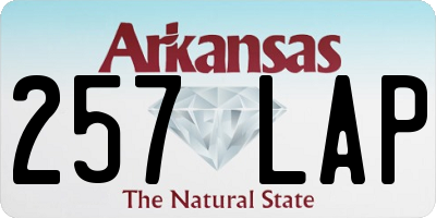 AR license plate 257LAP