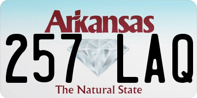 AR license plate 257LAQ