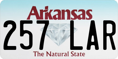 AR license plate 257LAR