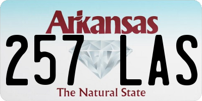 AR license plate 257LAS