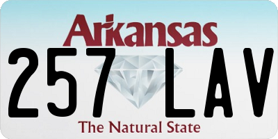 AR license plate 257LAV