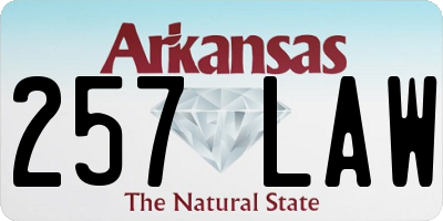 AR license plate 257LAW