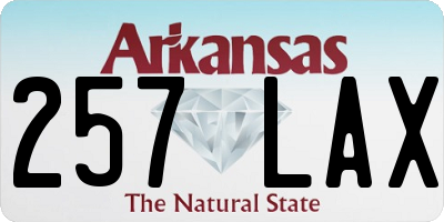 AR license plate 257LAX