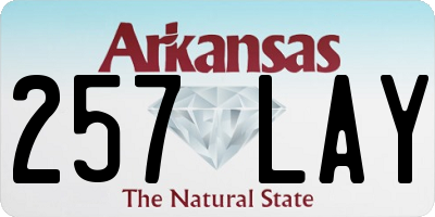 AR license plate 257LAY