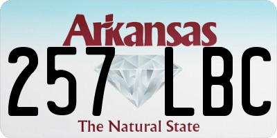 AR license plate 257LBC