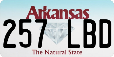 AR license plate 257LBD