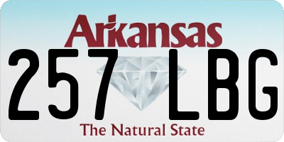 AR license plate 257LBG